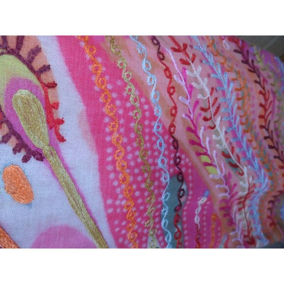 Anu Embroidered Vest Sleeveless Open Front Lightweight Wool Bohemian Size S - Picture 6 of 7